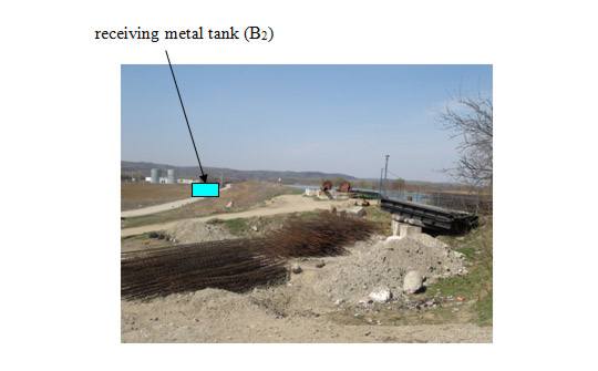 Image Courtesy of Razvan Voicu | Figure 6. Positioning the receiving metal tank (B2)