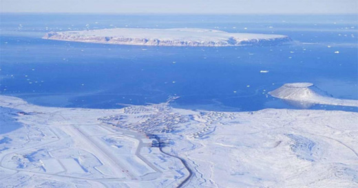 Courtesy Photo: U.S. Army Corps of Engineers | Aerial image of Thule Air Base, Greenland.