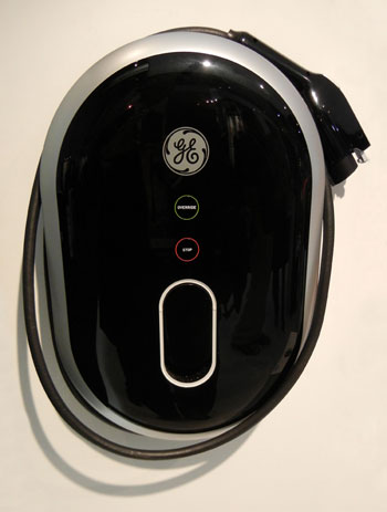 NAFTC | An example of an inside Level 2 home charging station. 